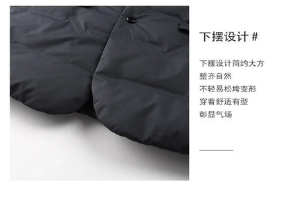 High Quality Men's Handsome down Jacket with Scarf Collar M-6XL Big Plus Size for Middle-Aged Dad Fashionable Outerwear