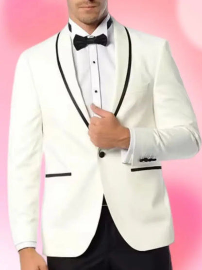 Blazer Formal Rosa Elegante Corte Delgado para Hombre, Chaqueta de Esmoquin Ideal para Boda, Gala, Baile y Fiestas Nocturnas