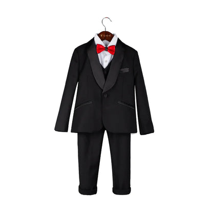 School Kids Piano Host Performance Suit Set Flower Boys Wedding Dress Spring Children's Birthday Party Photography Costume