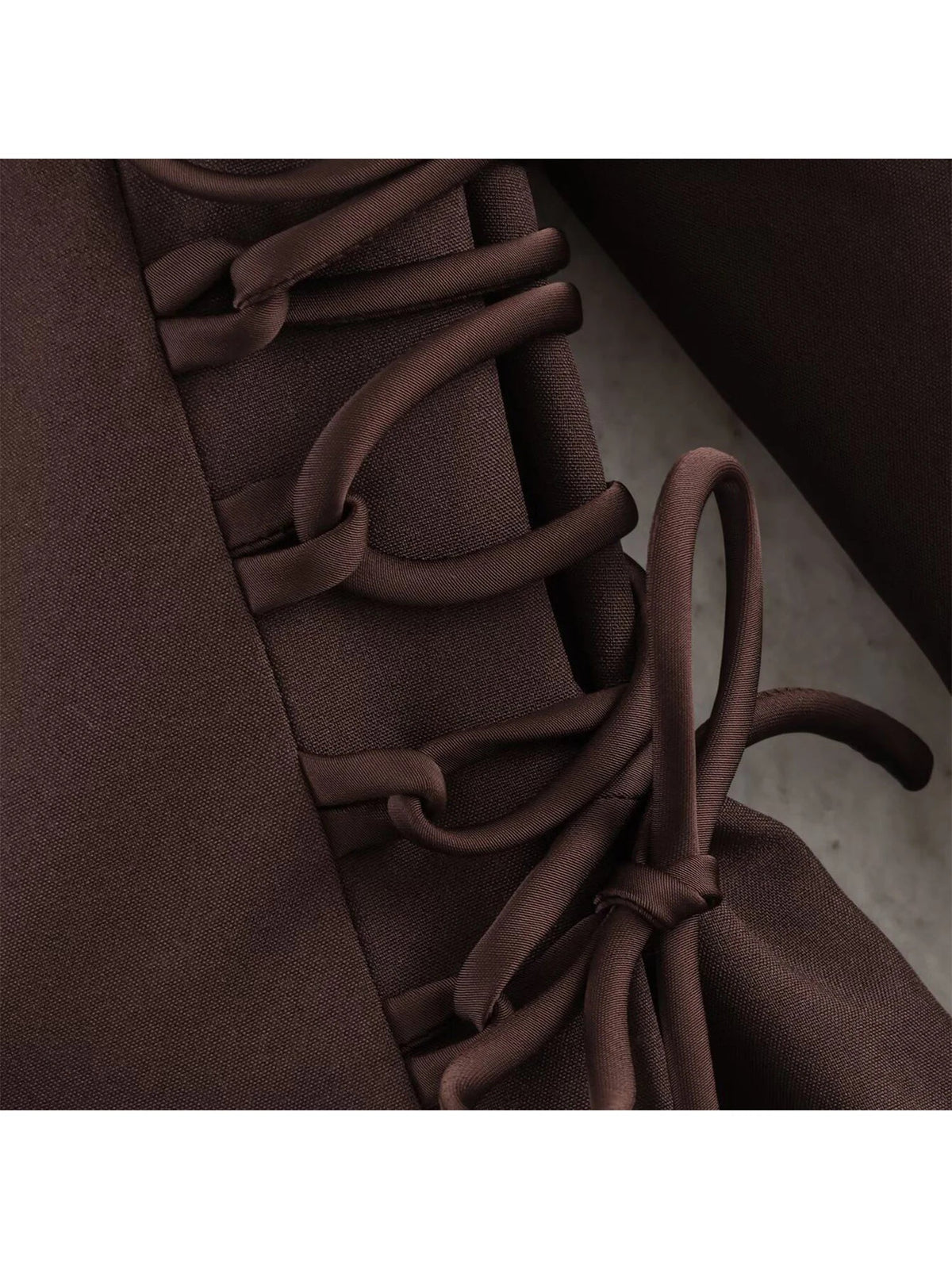 Women Brown Blazer Jacket Y2k 2000s Vintage Bandage Suit Coat Long Sleeve Double Breasted Oversize Outerwear Spring Autumn 2026
