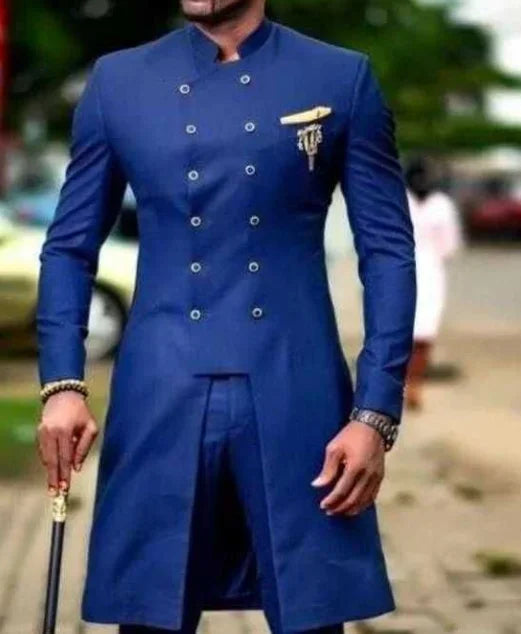 Royal blue Slim Fit Men Suits For Wedding Groom Tuxedos Royal Blue Bridegroom Suits Best Man Prom Party Blazer+Pant