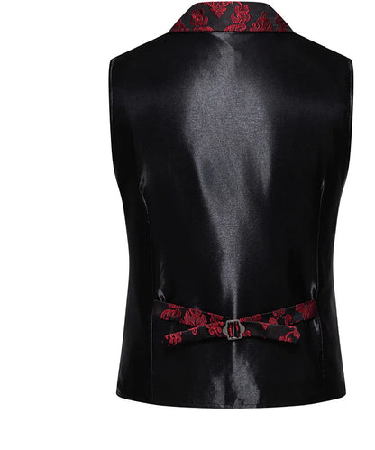 Men's Suit Vest Jacquard Smart Casual Single Breasted Slim Fit Waistcoat