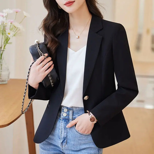 ort White Suit Jaet Women's Casual Profional Fitted Waist Spring Autumn 2025 New Sle Chinese Production Long Sve ...
