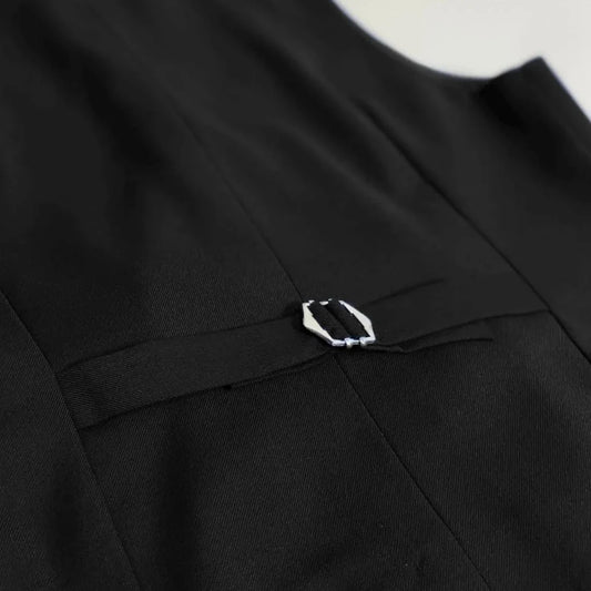 Men Vest Single Breasted Lapel Waistcoat for Wedding Business and Formal Events
