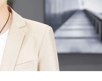 Blazer Men's fashion outdoor travel gentleman wedding Slimming Business versatile Trendy Casual Korean-style formal wear Blazer