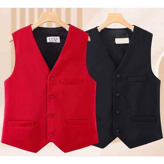 Korean 2026 Spring New Women's Blazer High End Casual Vest Waistcoat Female Professional Vest V-neck Sleeveless Short Jacket
