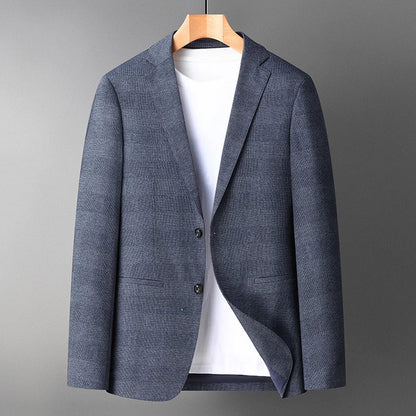 Blazer's New Men's Fashionable Business Wedding Banquet Casual Hosting Dress Showcases A High-end Middle-aged Gentleman Blazer