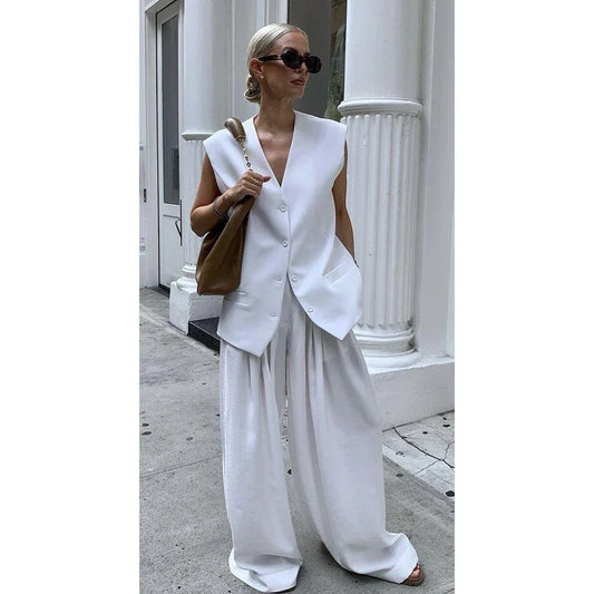 Multiple Styles to Choose From Women Pants Set High-end Female Two Pieces(Vest+Trousers)ropa de mujer ofertas