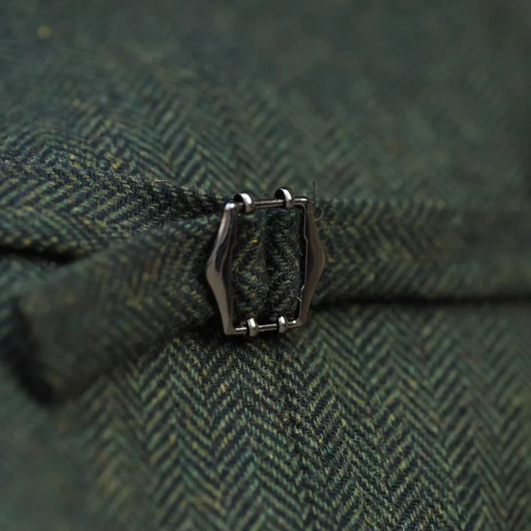Men's Herringbone Vest Single Breasted Lapel Waistcoat for Wedding & Smart Casual Wear