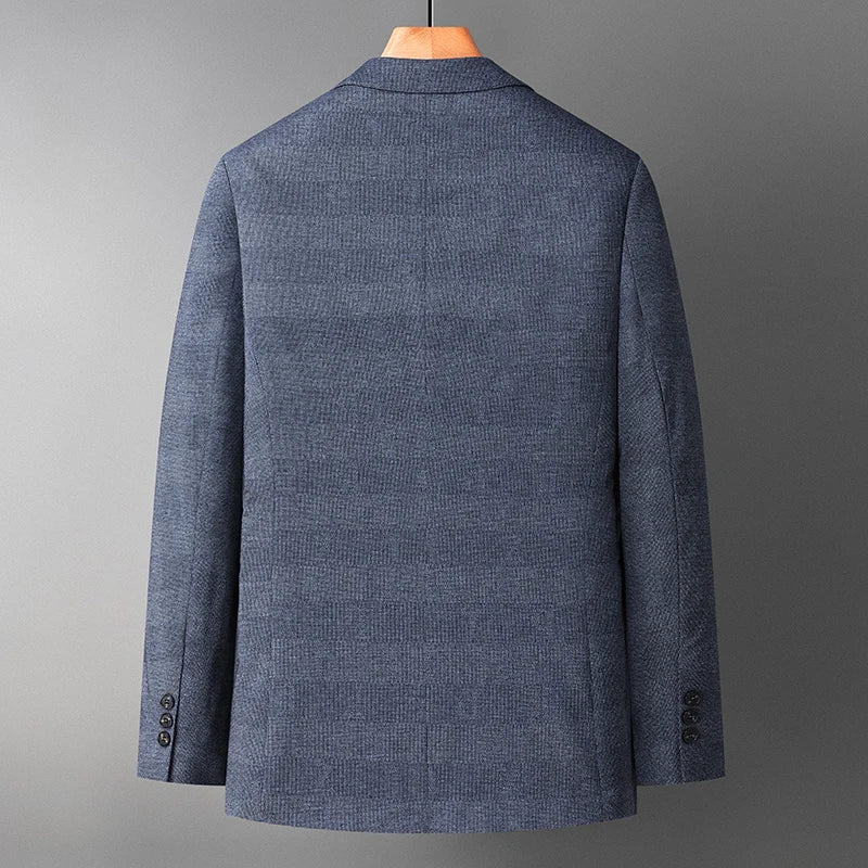 Blazer's New Men's Fashionable Business Wedding Banquet Casual Hosting Dress Showcases A High-end Middle-aged Gentleman Blazer