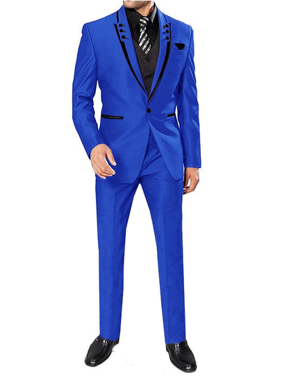 Men's 3 Pieces Suits Wedding Suits One Button Groom Tuxedos Men Leisure Boutique Business Wedding Suit Jacket Pants Vest