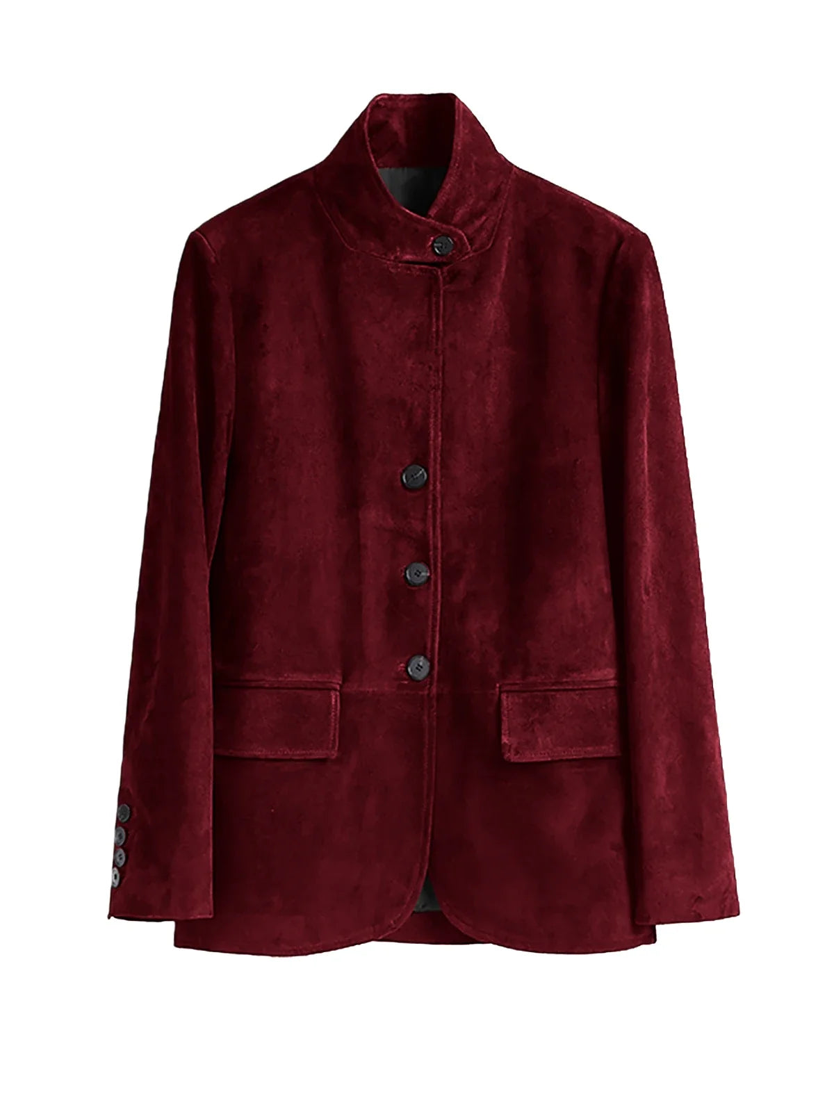 Men's Casual Blazer Maillard style Jacket Long Sleeve Solid Color Single Breasted Button Fashion Sport Coats Autumn Winter