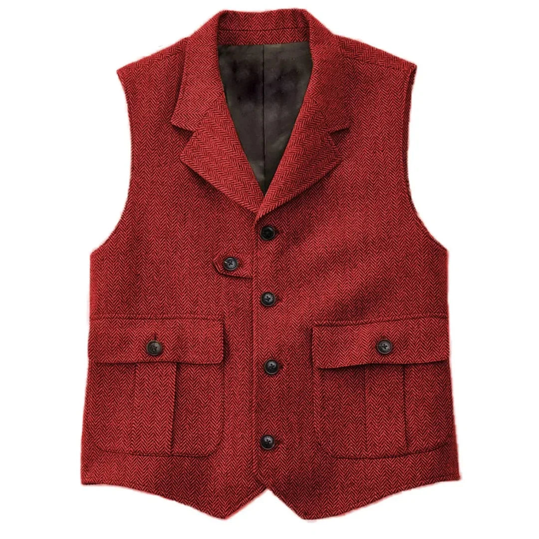 Men's Suit Vest Single Breasted Lapel Waistcoat for Wedding, Business & Smart Casual Wear