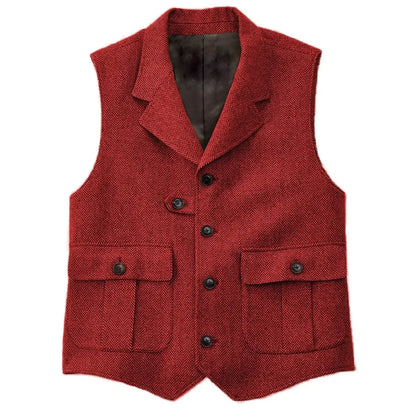 Men's Suit Vest Single Breasted Lapel Waistcoat for Wedding, Business & Smart Casual Wear