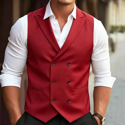 Men's Formal Vest – Double Breasted Waistcoat for Weddings & Business Events