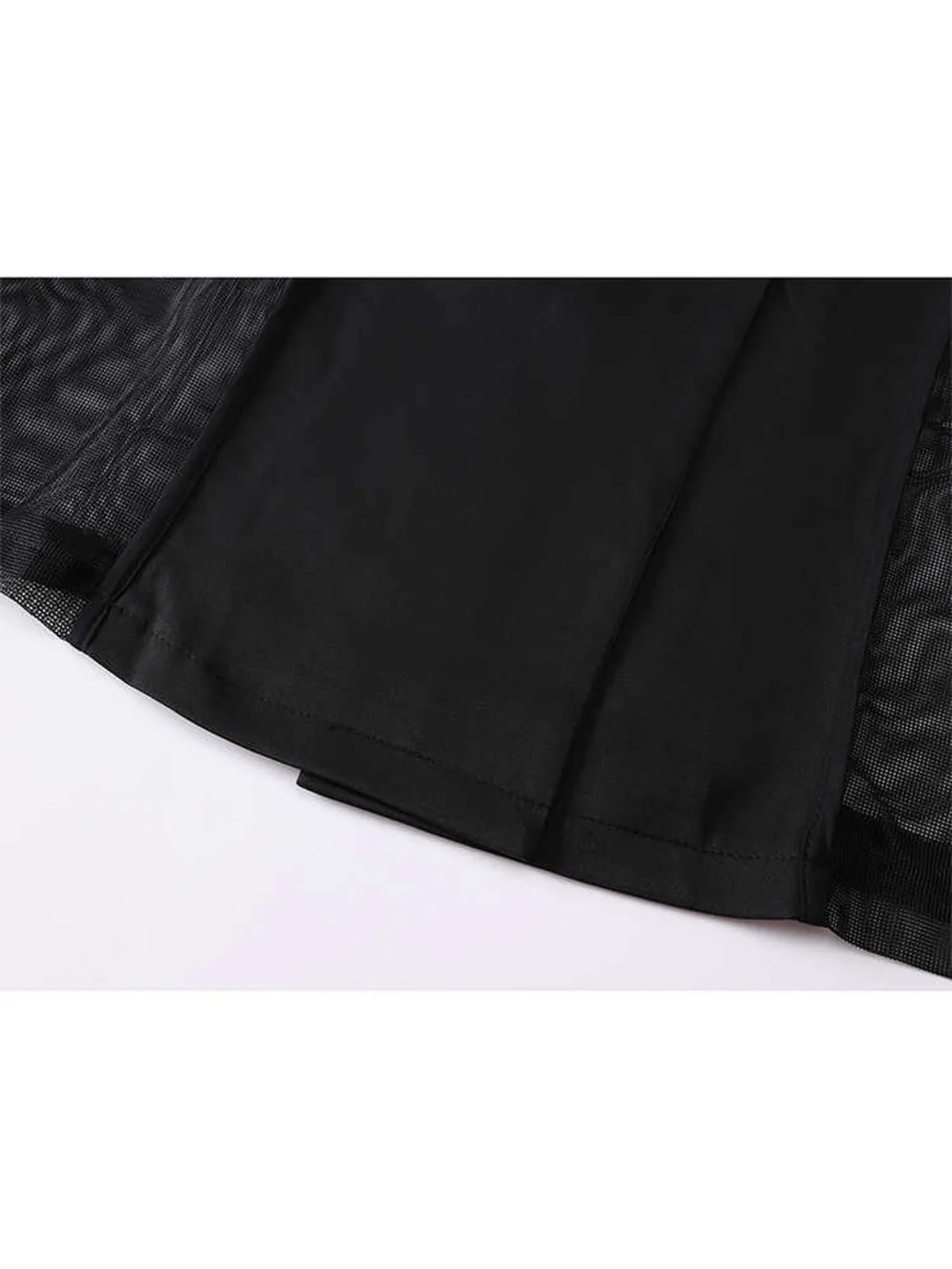 Women's Black Gothic Mesh Patchwork Blazer Coat Vintage Streetwear Harajuku Emo 2000s Suit Jacket Long Sleeve Outerwear Clothes