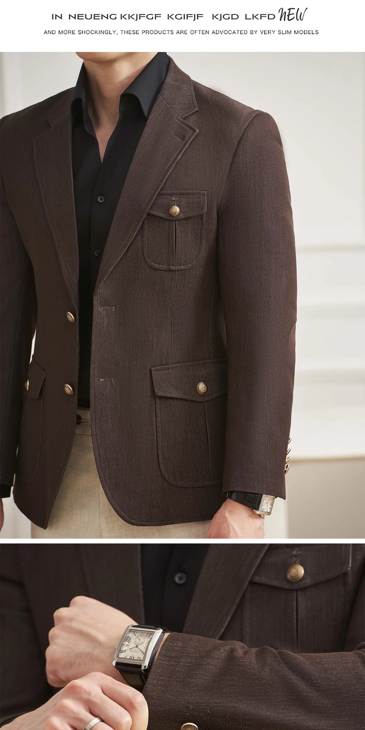 High Quality Men's Denim Style Suit Jacket Vintage Luxury Slim Fit Business Fashion Casual Suit Coat Formal Wedding Tuxedos