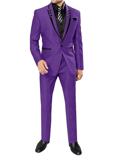 Men's 3 Pieces Suits Wedding Suits One Button Groom Tuxedos Men Leisure Boutique Business Wedding Suit Jacket Pants Vest