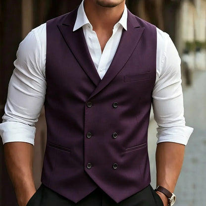 Men's Formal Vest – Double Breasted Waistcoat for Weddings & Business Events