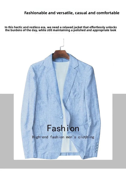 Linen Blazer A Stylish Versatile Men Business Casual Piece That Is Comfortable Breathable and Suitable for All Occasions Blazer