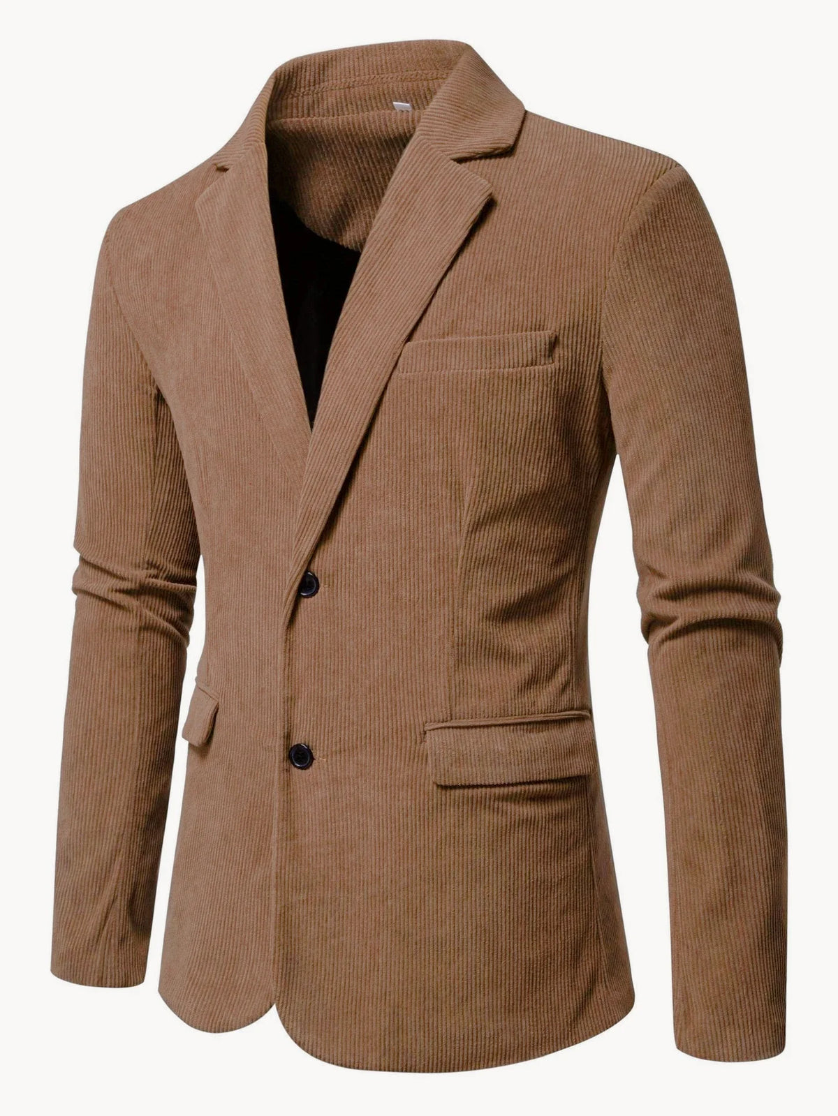 Casual Corduroy Men's Blazer Two Buttons Notch Lapel Suit Jacket for Wedding Business Office Suits Jacket Dinner One Coat Top