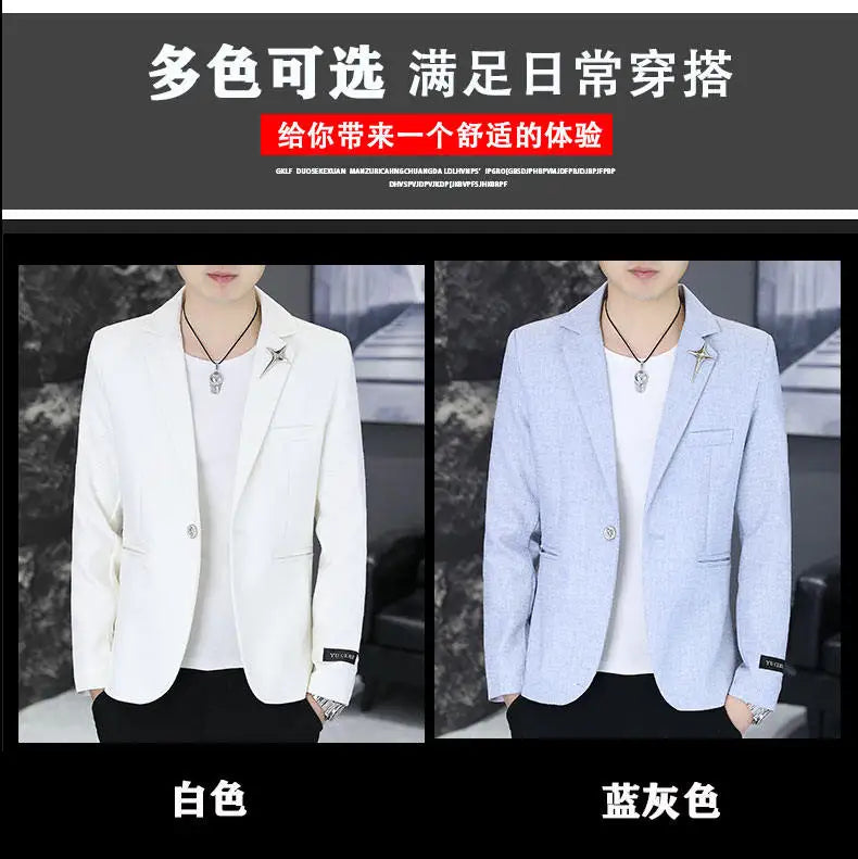 Men's Slim Fit Fashionable Hair Stylist Little Blazer Autumn 2026 New Arrival Trendy Small Jacket for Younger Men