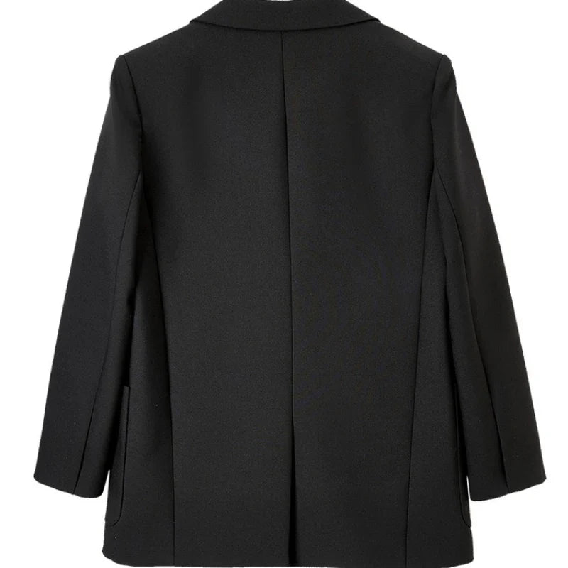 Black Blazer Suit Jacket Women 2026 Spring Fall Fashion Trend Elegant Office Ladies Work Wear Clothing 153XC3230X