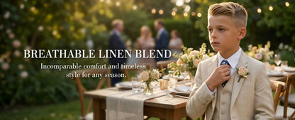 Boys 4-Piece Formal Suit Set – Single Breasted, Notched Collar, Wedding & Occasion Wear