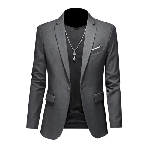 15 Color Fashion Mens Suit Jacket High Quality Slim Fit Solid Color Casual Business Mens Blazers Formal Office Wedding Suit Tops
