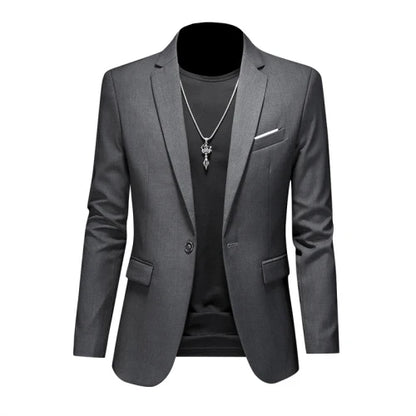 15 Color Fashion Mens Suit Jacket High Quality Slim Fit Solid Color Casual Business Mens Blazers Formal Office Wedding Suit Tops