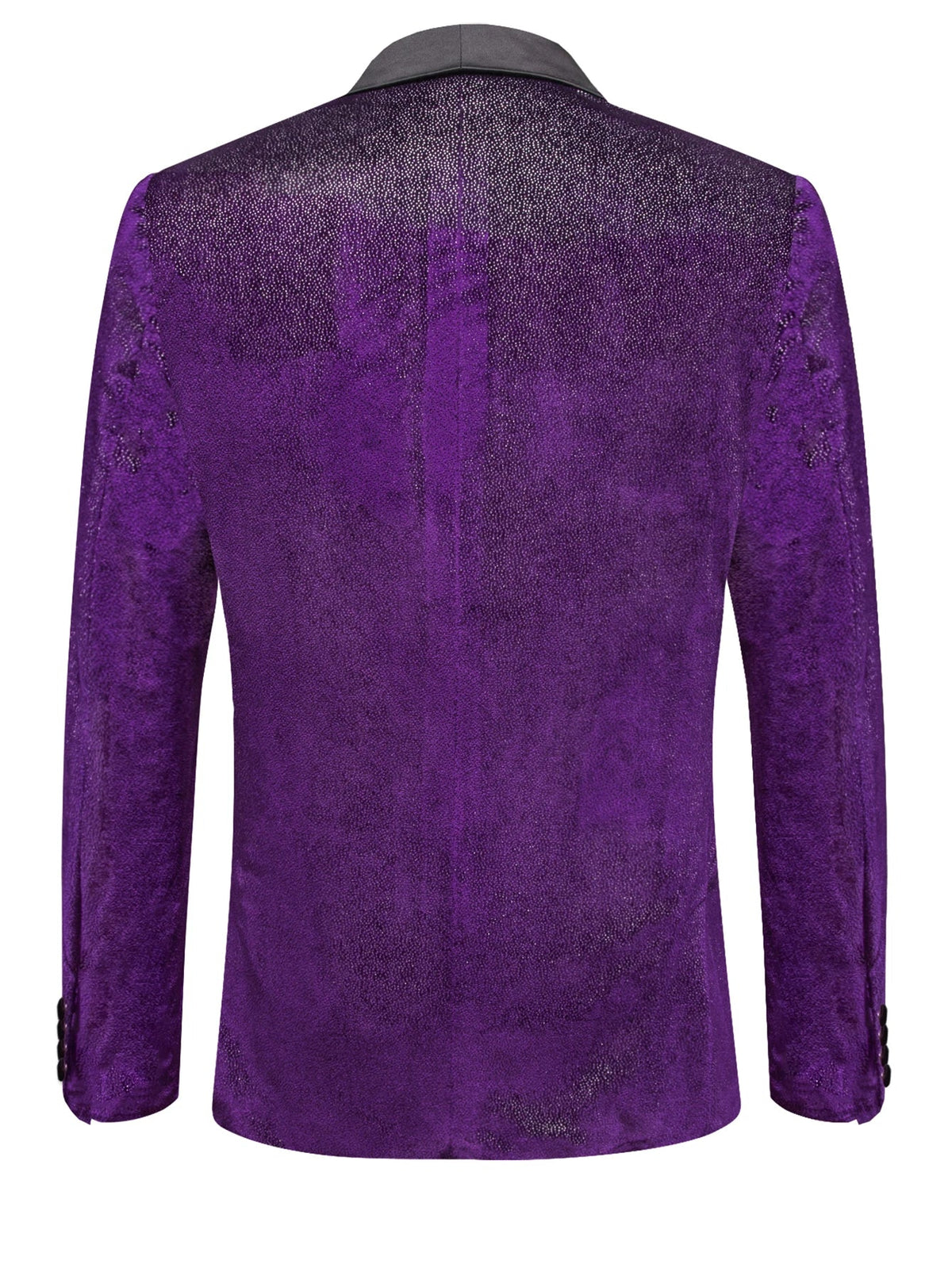 Glitter Purple Velvet Mens Tuxedo Jacket, Satin Lapel Single Breasted Blazer Wedding Prom Party Suit Coat