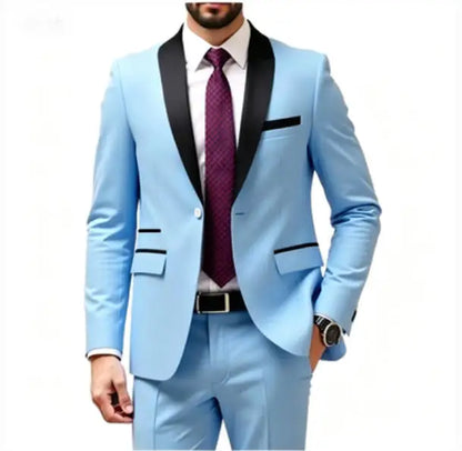 Ensemble costume homme - Costume de cérémonie pour homme - Ensemble 2 pièces pour tenue de marié - Costume homme pour tenue d'affaires, de mariage, de banquet