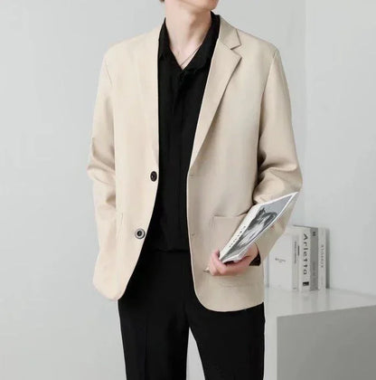Men's Oversized Blazer Smart Casual Single Breasted Jacket for Business and Daily Wear