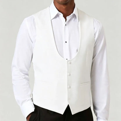 Men's Suit Vest – Single Breasted Waistcoat for Weddings, Business & Formal Events