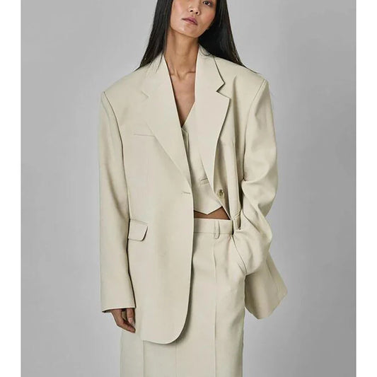 Light Color Elegant Women Pants Set New Female Three Pieces(Blazer+Trousers+Vest) conjuntos para mujeres 3 piezas
