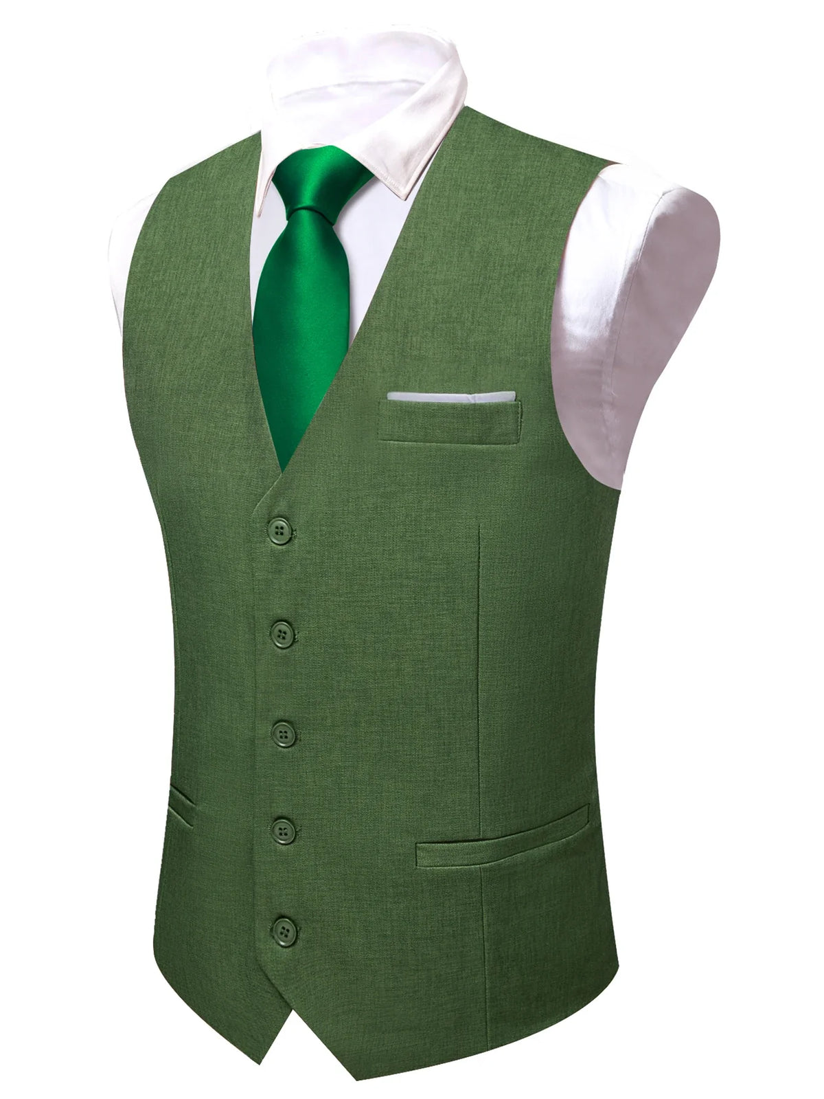 Men's Satin Formal Vest – Multi-Color Wedding & Business Waistcoat for Men