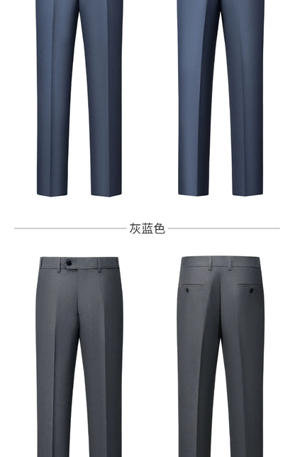 Men's Wool Blend Three-Piece Suit – Slim Fit British Style for Weddings & Formal Occasions