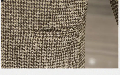 2026 Blazer Outdoor Men's Checked Fashion Business Trend Wedding Slimming Gentleman Casual Korean Travel High Formal Wear Blazer