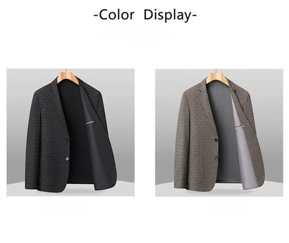 2026 New Men's Pinstripe Blazer High Quality Business Casual Slim Fit Suit Jacket For Work & Daily Wear