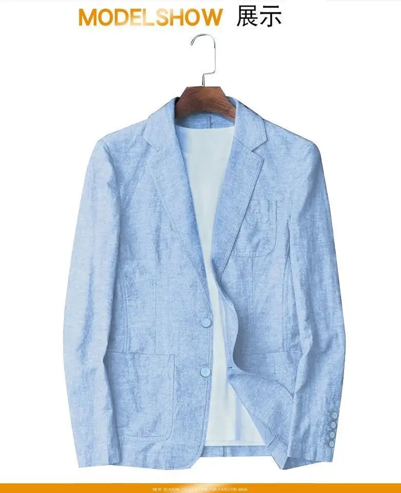 Linen Blazer A Stylish Versatile Men Business Casual Piece That Is Comfortable Breathable and Suitable for All Occasions Blazer