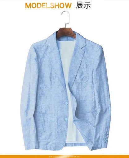 Linen Blazer A Stylish Versatile Men Business Casual Piece That Is Comfortable Breathable and Suitable for All Occasions Blazer