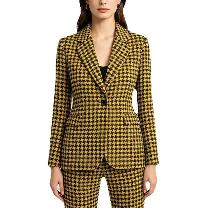 Classic 2 Pieces Suits One-Button Women's Elegant Notch Lapel Slim Fit Jacket Pants Full Sets Customized Vintage Blazer Prom