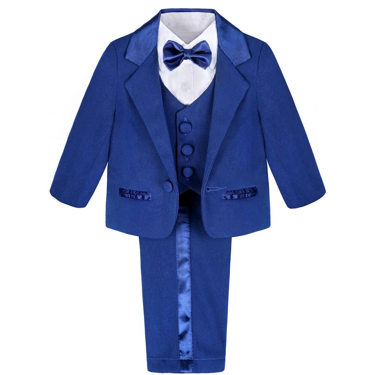 Baby Boy Baptism Outfit Infant Tuxedo Christening Wedding Birthday Celebration Formal Gentleman Suit White 6 Months to 3 Years