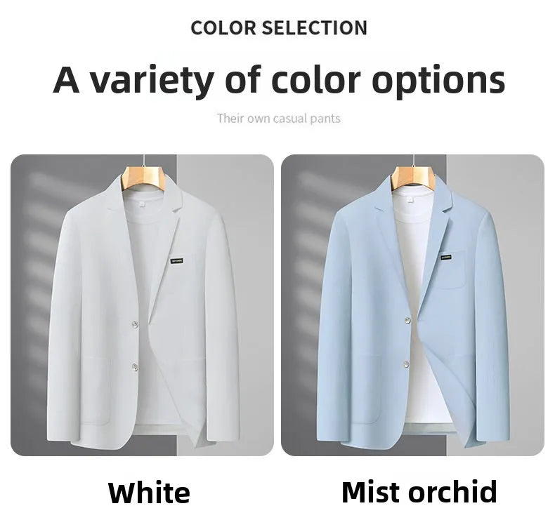 Blazer Men's Fashion Business Outdoor Travel Youth Campus Wedding Versatile Host Shaping Casual Korean Style Thin Style Blazer