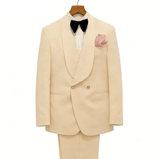 Men's Double Breasted 2-Piece Suit Set for Wedding & Formal Occasions