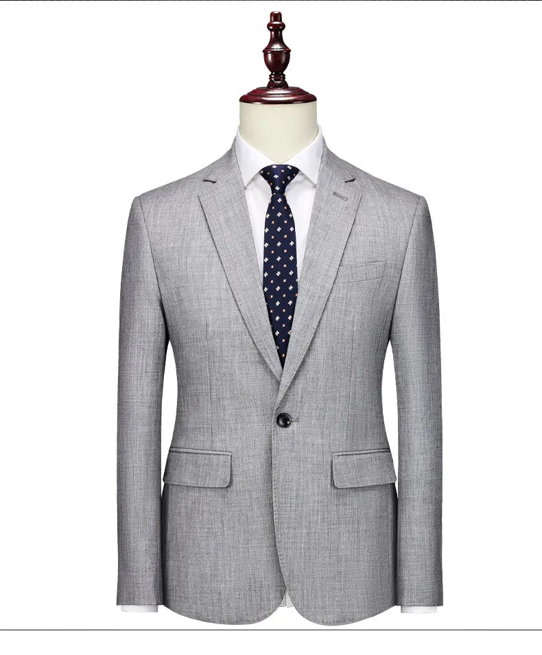 Men's Slim Fit Business Blazer – Single Breasted Formal Suit Jacket for Office & Casual Wear