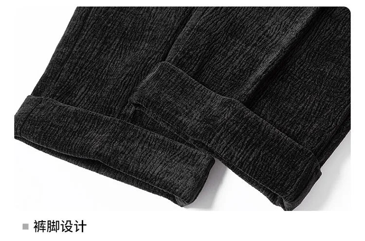 Men's Smart Casual Single Breasted Slim Fit Suit Set – Dark Gray & Black