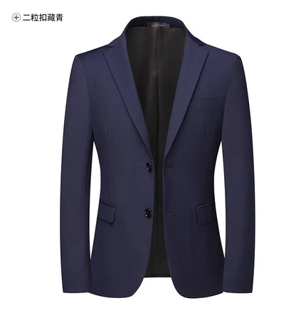 2026 New Arrival Men's Solid Navy Blue  black Blazer Single Breasted Formal Suit Jacket