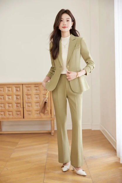 Fashionable professional women's clothing, high quality two-piece pants + blazer. Elegant, exquisite, comfortable