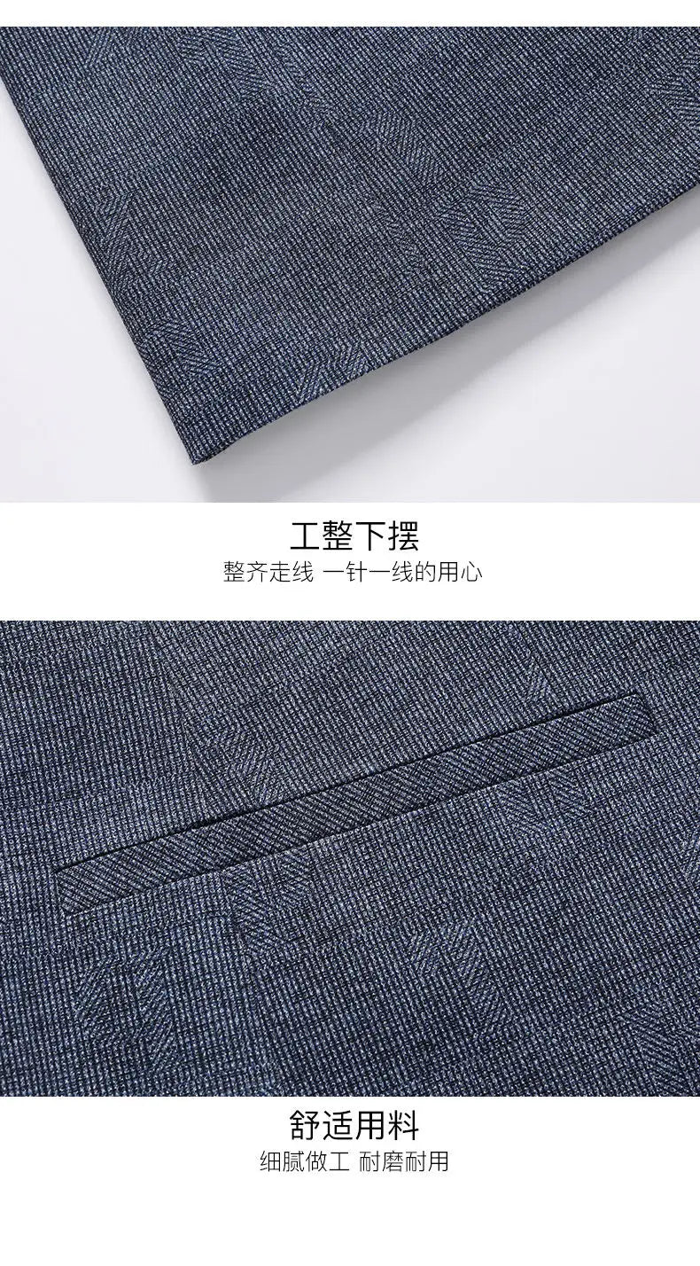 Blazer's New Men's Fashionable Business Wedding Banquet Casual Hosting Dress Showcases A High-end Middle-aged Gentleman Blazer